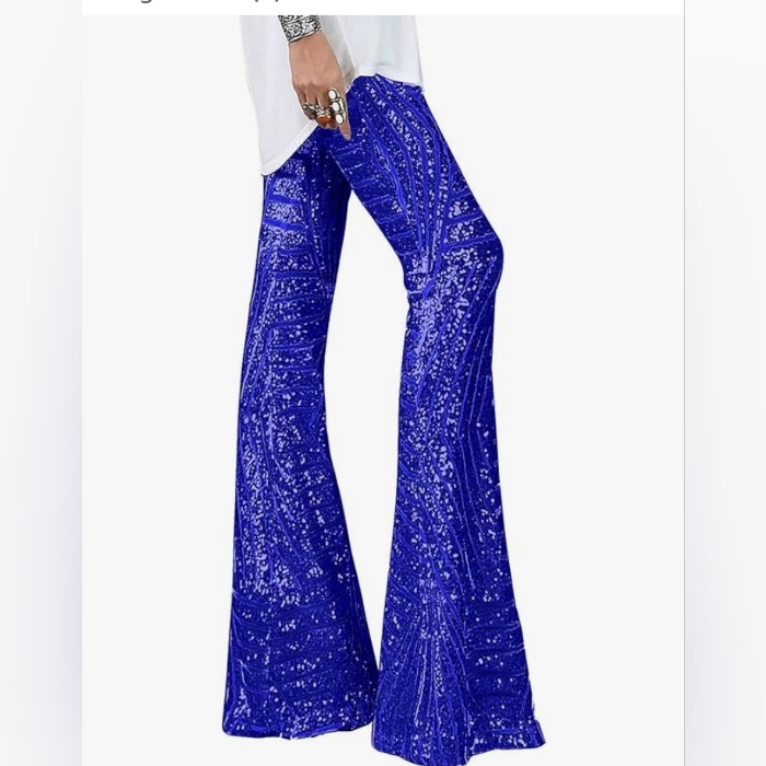 Blencot Sequin Bell Bottom Retro Pants